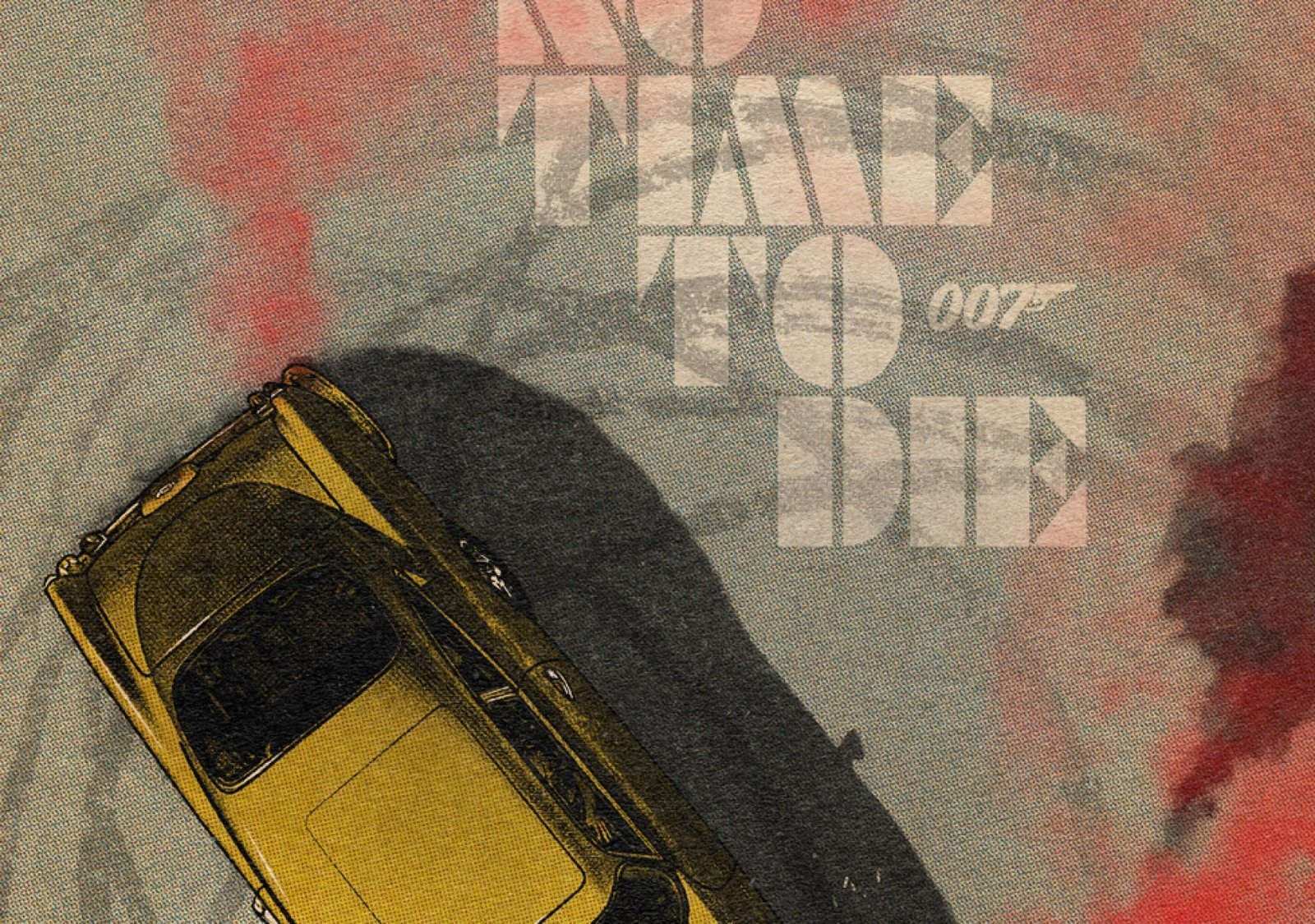 James Bond 007 No Time To Die Movie Poster Illustrations in Retro Comic Style