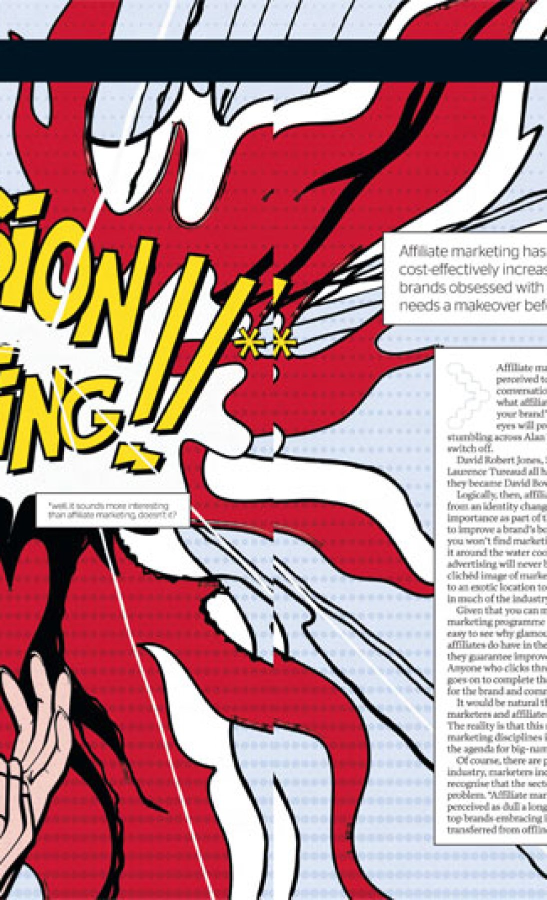 Marketing Magazine Editorial Illustration – Roy Litchtenstein Style