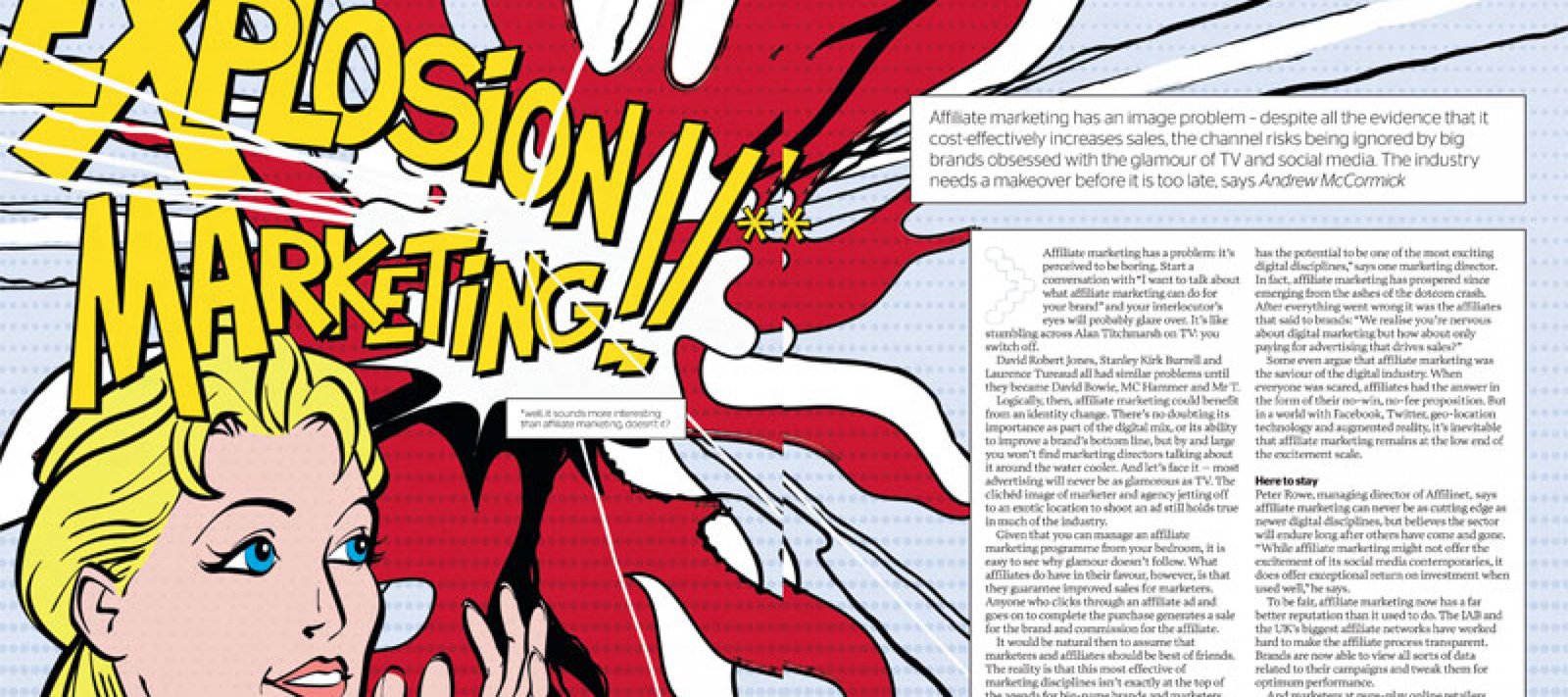 Marketing Magazine Editorial Illustration – Roy Litchtenstein Style