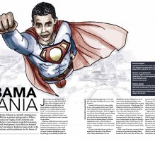 Runwild Media Obama mania Editorial illustration