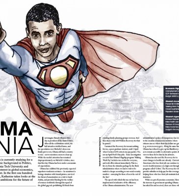 Runwild Media Obama mania Editorial illustration