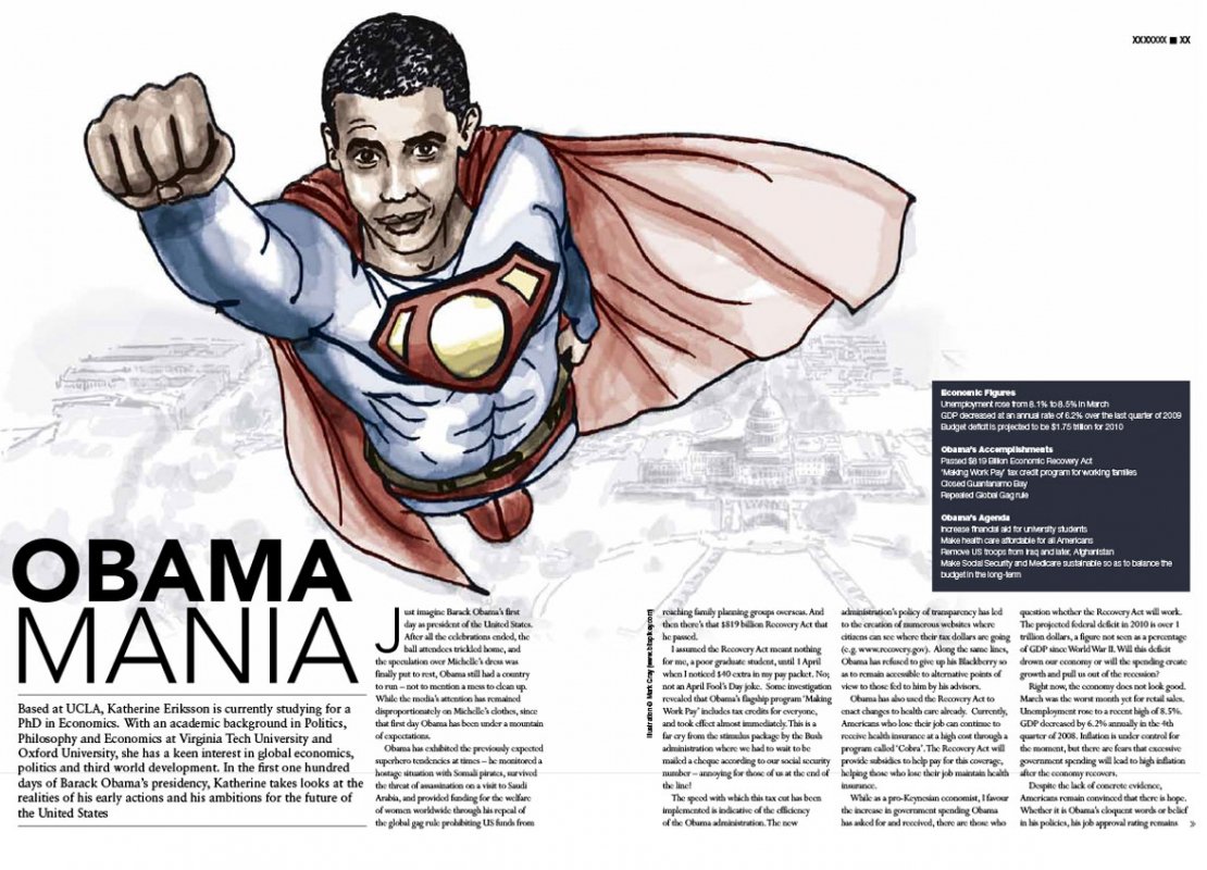 Runwild Media Obama mania Editorial illustration