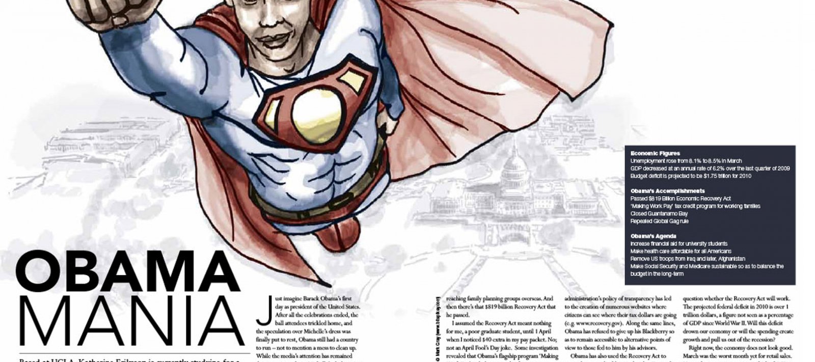 Runwild Media Obama mania Editorial illustration