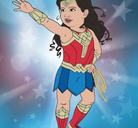 Wonder Woman Children’s Character Style Illustration