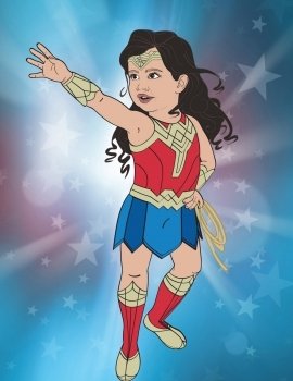 Wonder Woman Children’s Character Style Illustration