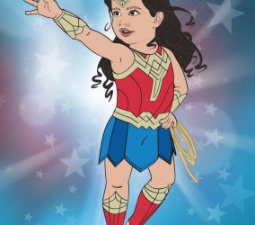 Wonder Woman Children’s Character Style Illustration