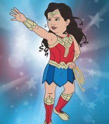 Wonder Woman Children’s Character Style Illustration