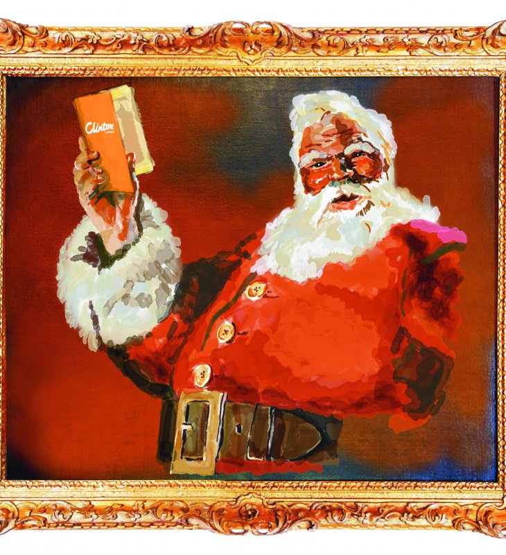 Christmas Santa Illustration for Clinton Cards Retail