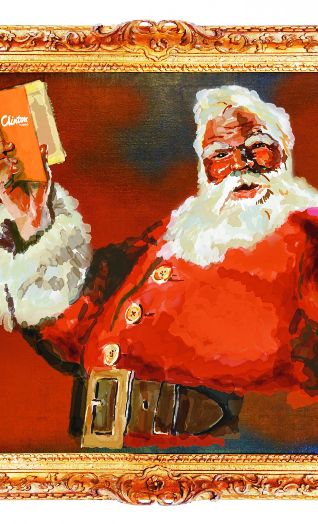 Christmas Santa Illustration for Clinton Cards Retail