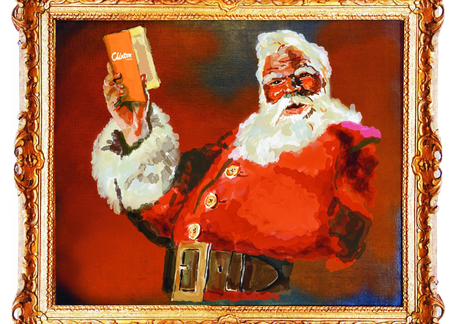 Christmas Santa Illustration for Clinton Cards Retail