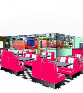 Retro American Diner Visualisation